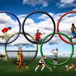 Разные виды спорта изображенные в кольцах Олимпиады